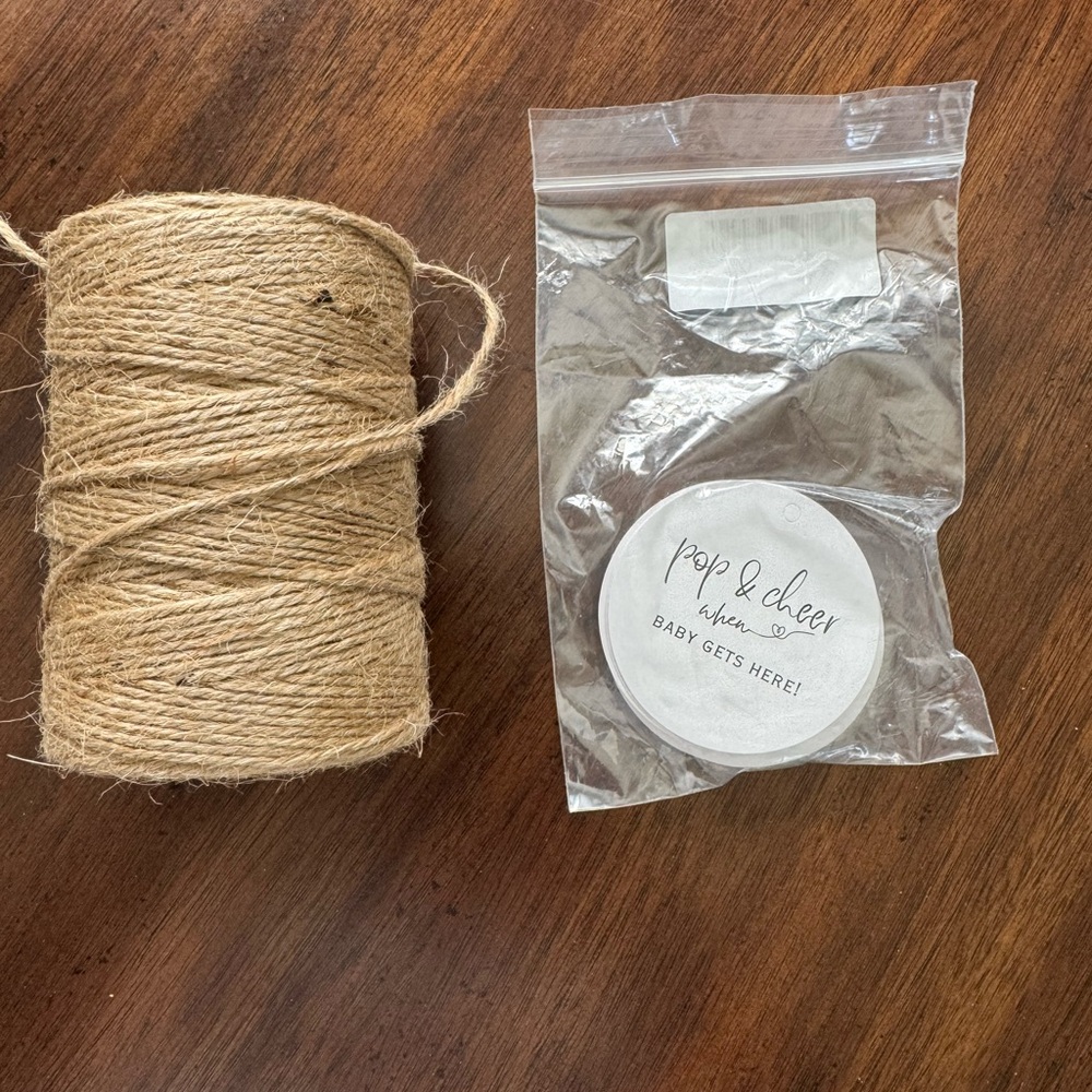 Natural Twine and Pop & Cheer tag Set